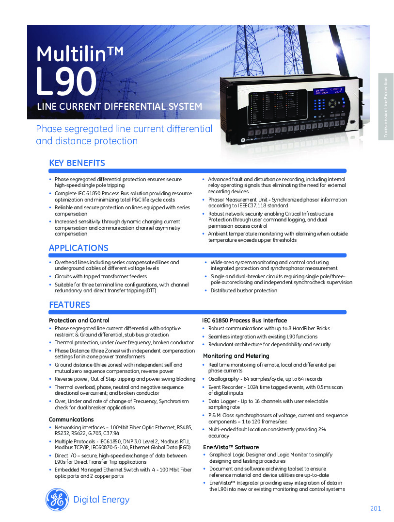 First Page Image of L90-J00-HCH-F8F-H6U-L6U-N6U-SXX-UXX-W7K GE L90 Universal Relays Brochure.pdf